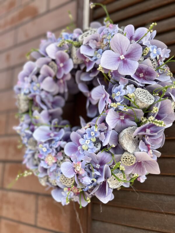 Wianek dekoracyjny ''Dreamy Pastel Floral Wreath'' - obrazek 2