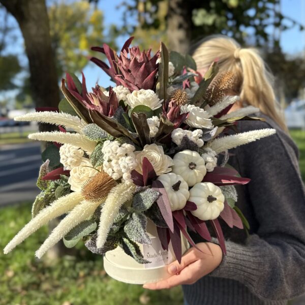 Jesienny flowerbox "White Pumpkin Autumn"